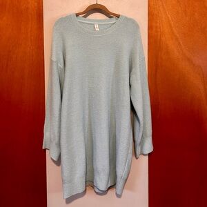 Anthropologie Daily Practice light blue sexy sweater dress; women’s size large ￼